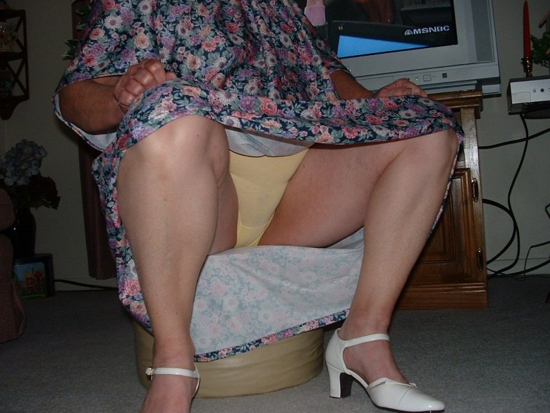 Under the skirt of elderly women