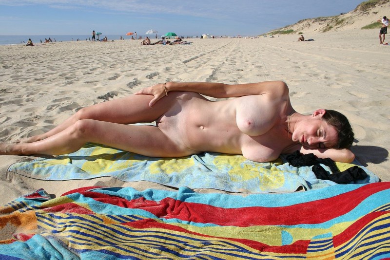 Naked on the beach amateur