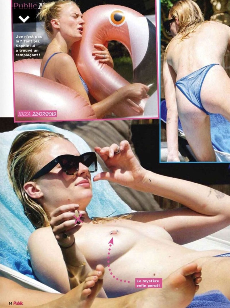Sophie Turner Toples on Ibiza