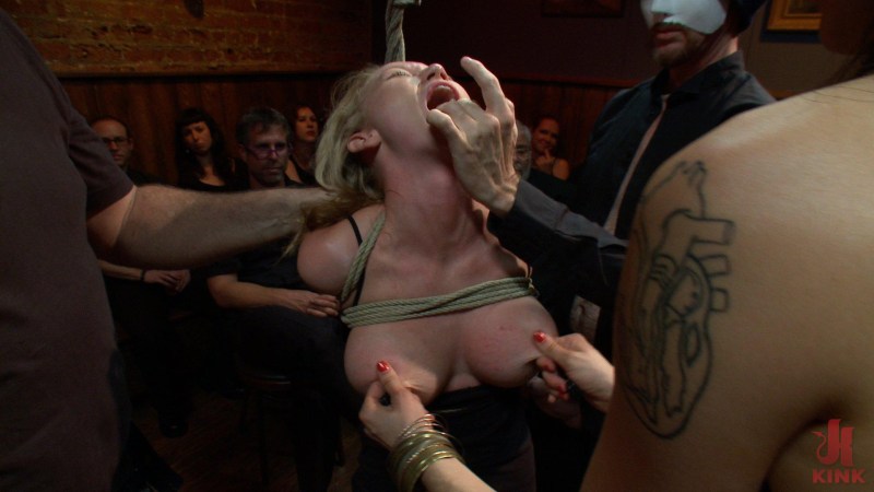 Hard BDSM public humiliation