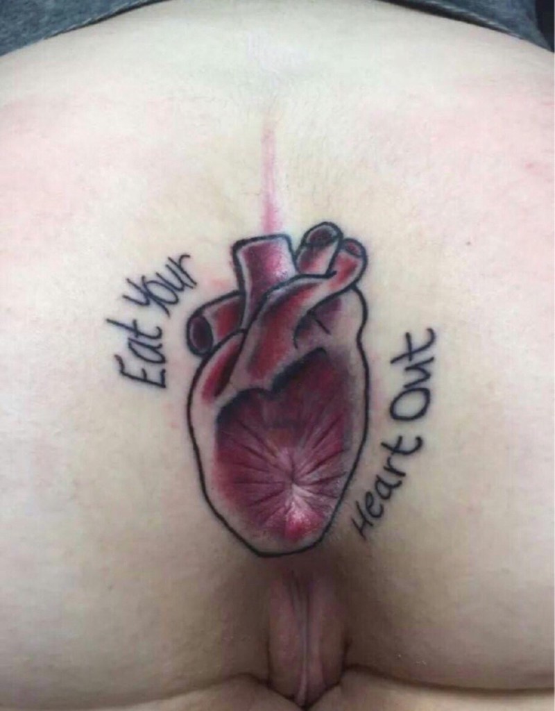 Intimate tattoos on the anus