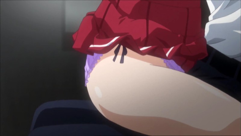 Hentai rubs panties on a member